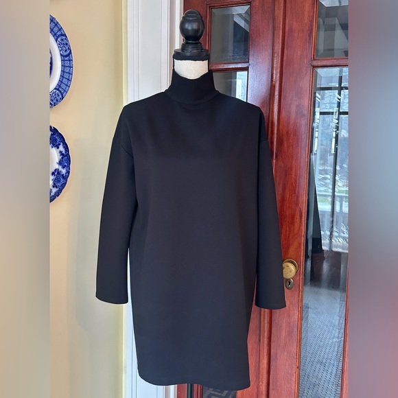 Emerson Fry | EDIE TURTLENECK DRESS - BLACK PONTE, Size S - Picture 4 of 11